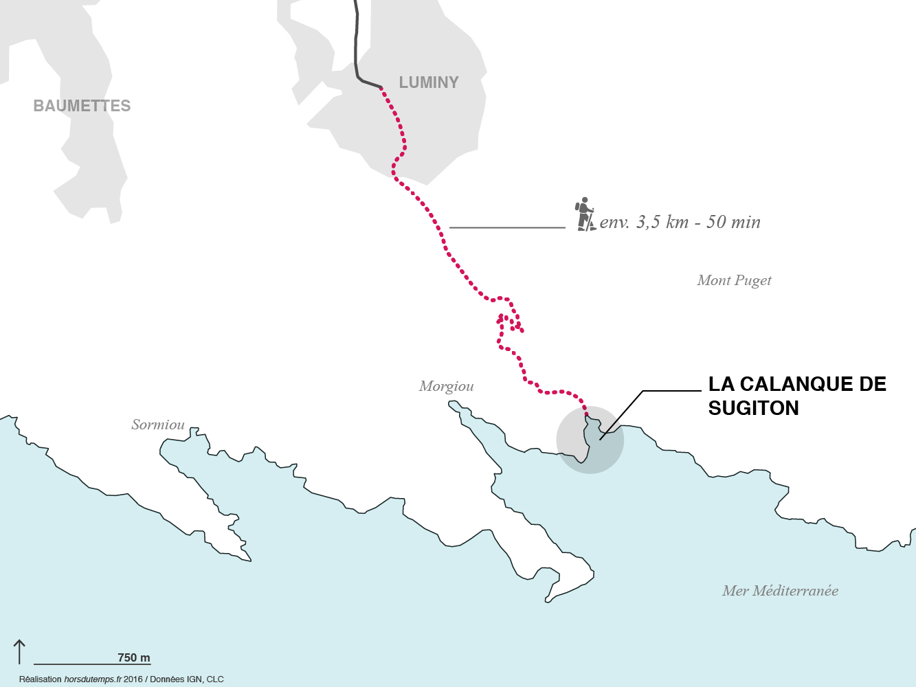 marseille calanque de sugiton plan itineraire cartographie