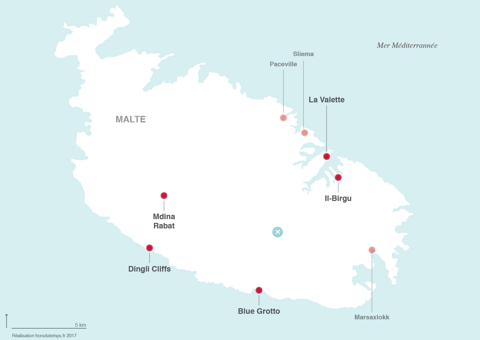 carte pour visiter malte